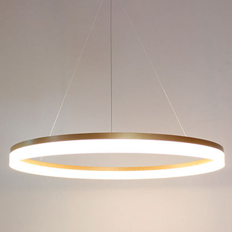 Simple Linear Pendant Lighting Fixture Modern Style LED Hanging Chandelier