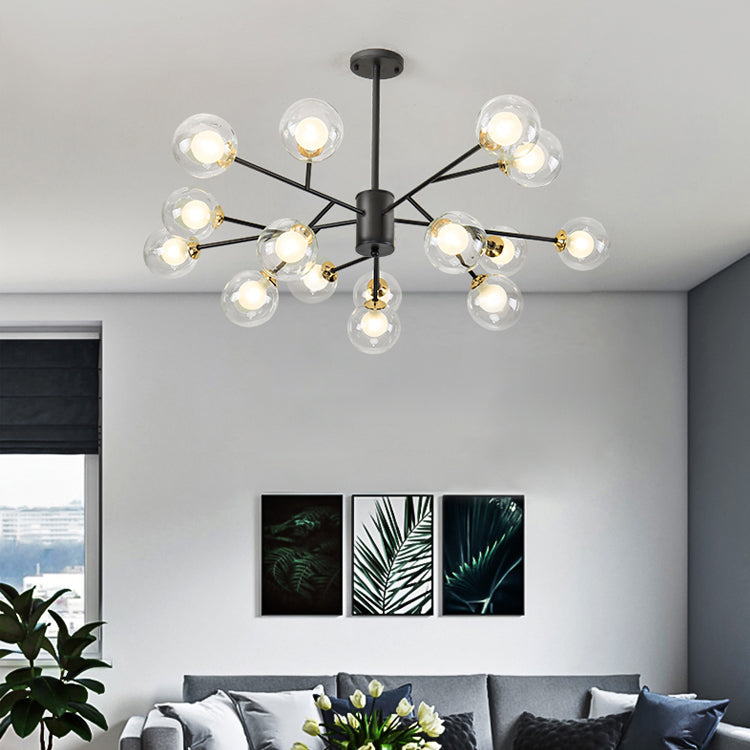 Glass Pendant Lighting Fixture Modern Style Hanging Chandelier