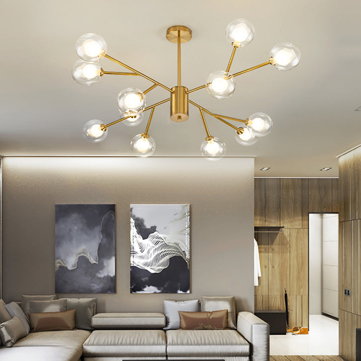 Glass Pendant Lighting Fixture Modern Style Hanging Chandelier