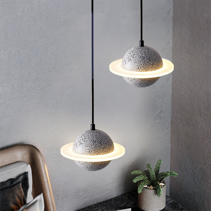 Cement Ball Shape Hanging Light Modern Style Hanging Light Fixtures