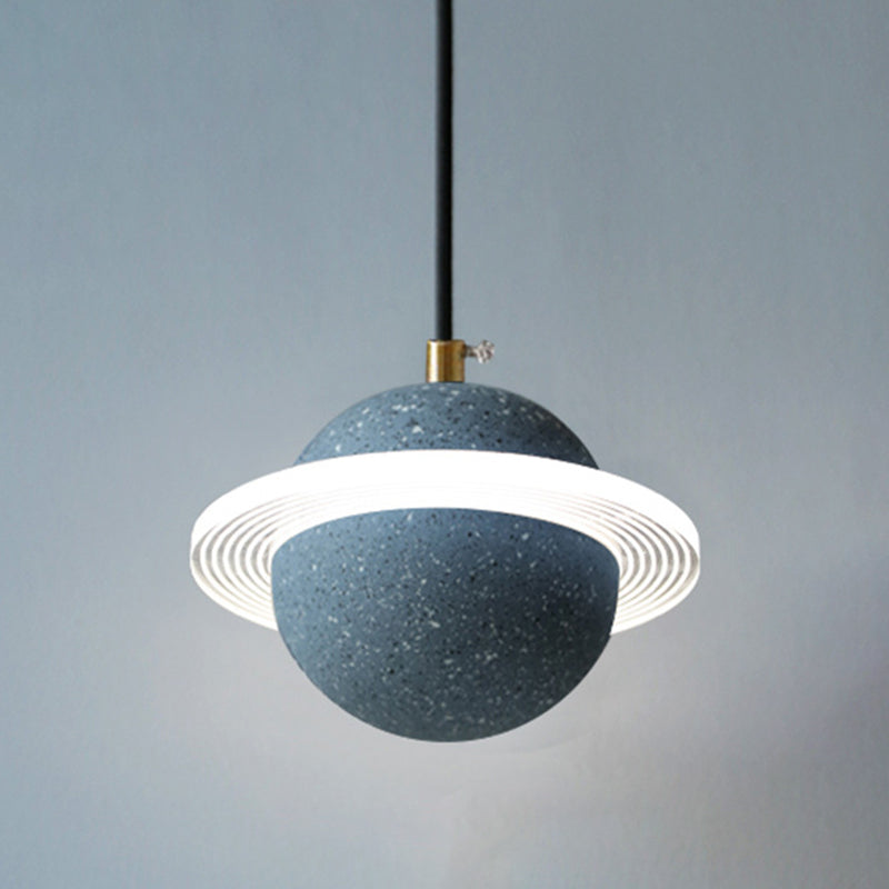 Cement Ball Shape Hanging Light Modern Style Hanging Light Fixtures