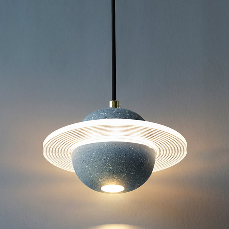 Cement Ball Shape Hanging Light Modern Style Hanging Light Fixtures