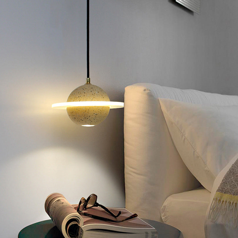 Cement Ball Shape Hanging Light Modern Style Hanging Light Fixtures