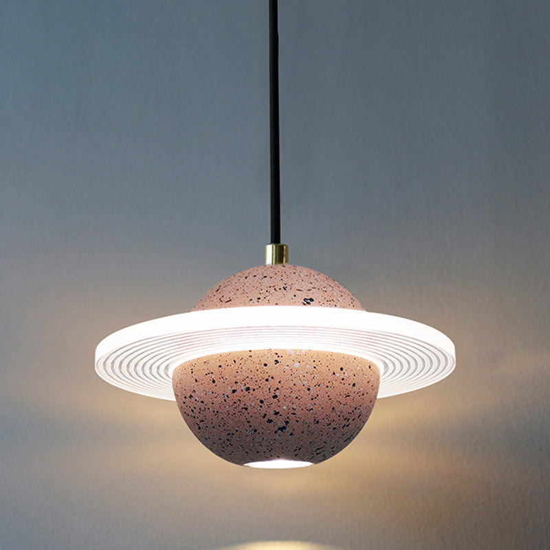 Cement Ball Shape Hanging Light Modern Style Hanging Light Fixtures