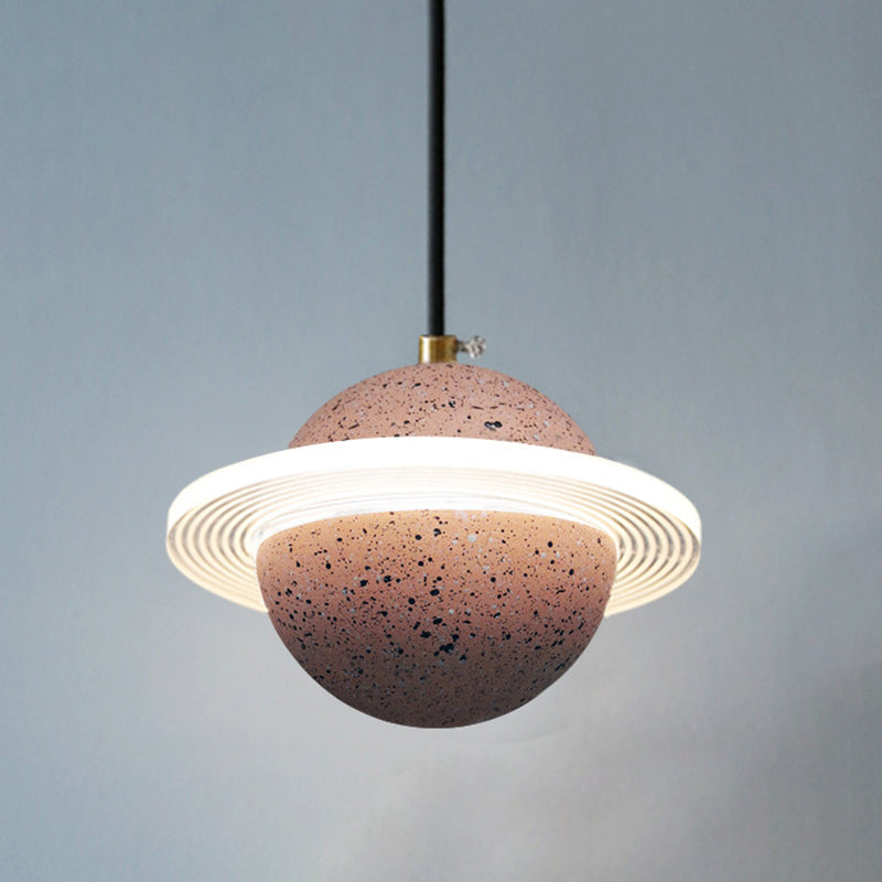 Cement Ball Shape Hanging Light Modern Style Hanging Light Fixtures