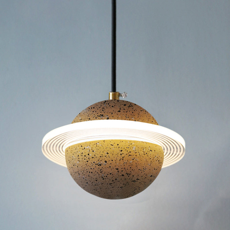 Cement Ball Shape Hanging Light Modern Style Hanging Light Fixtures