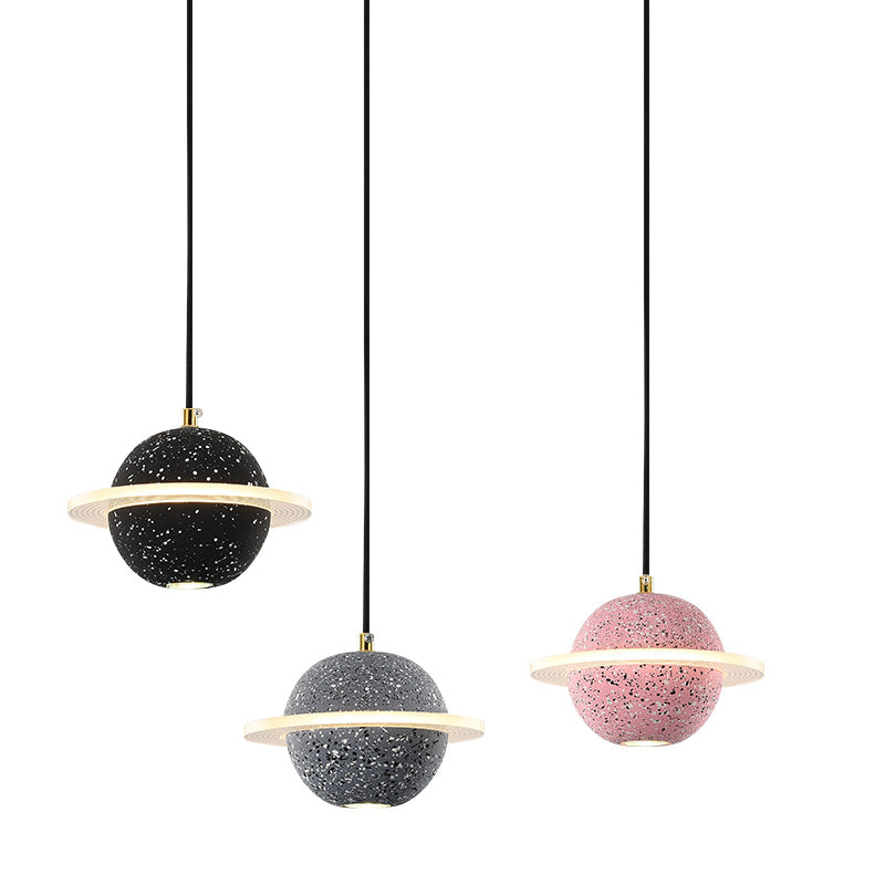 Cement Ball Shape Hanging Light Modern Style Hanging Light Fixtures