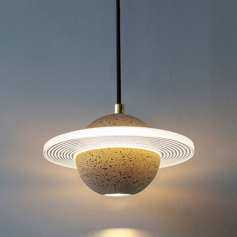 Cement Ball Shape Hanging Light Modern Style Hanging Light Fixtures