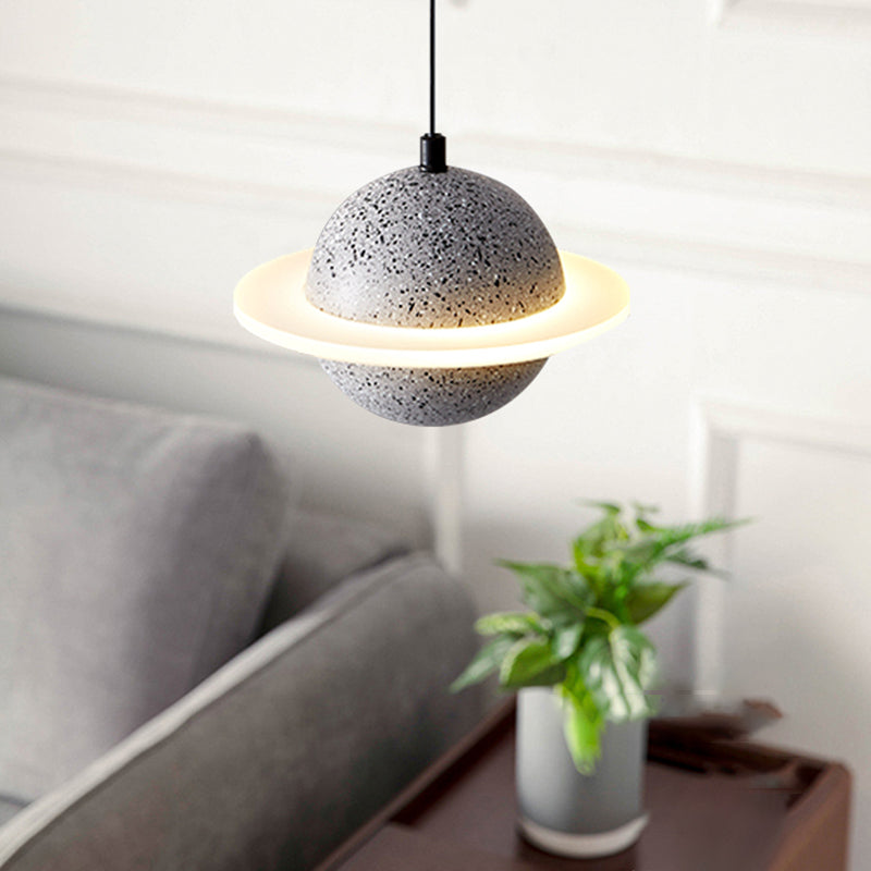 Cement Ball Shape Hanging Light Modern Style Hanging Light Fixtures