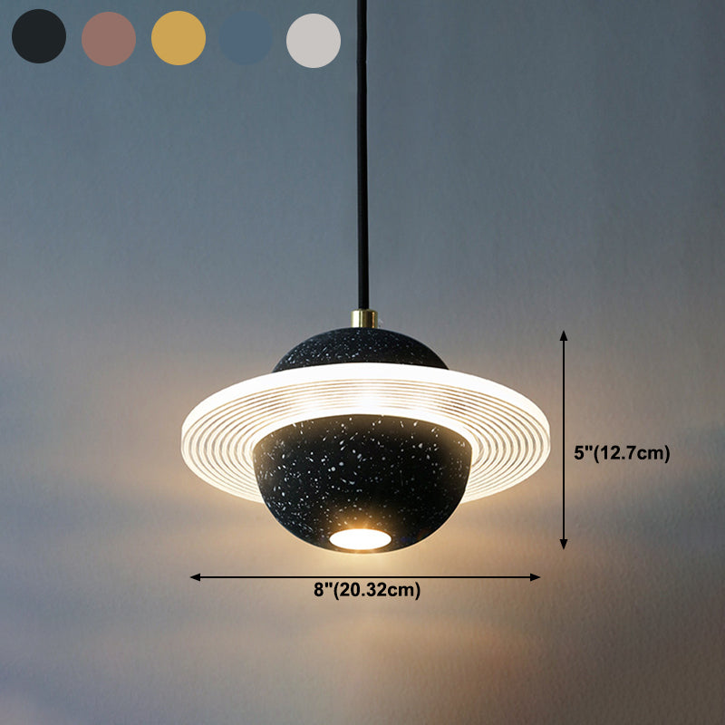 Cement Ball Shape Hanging Light Modern Style Hanging Light Fixtures