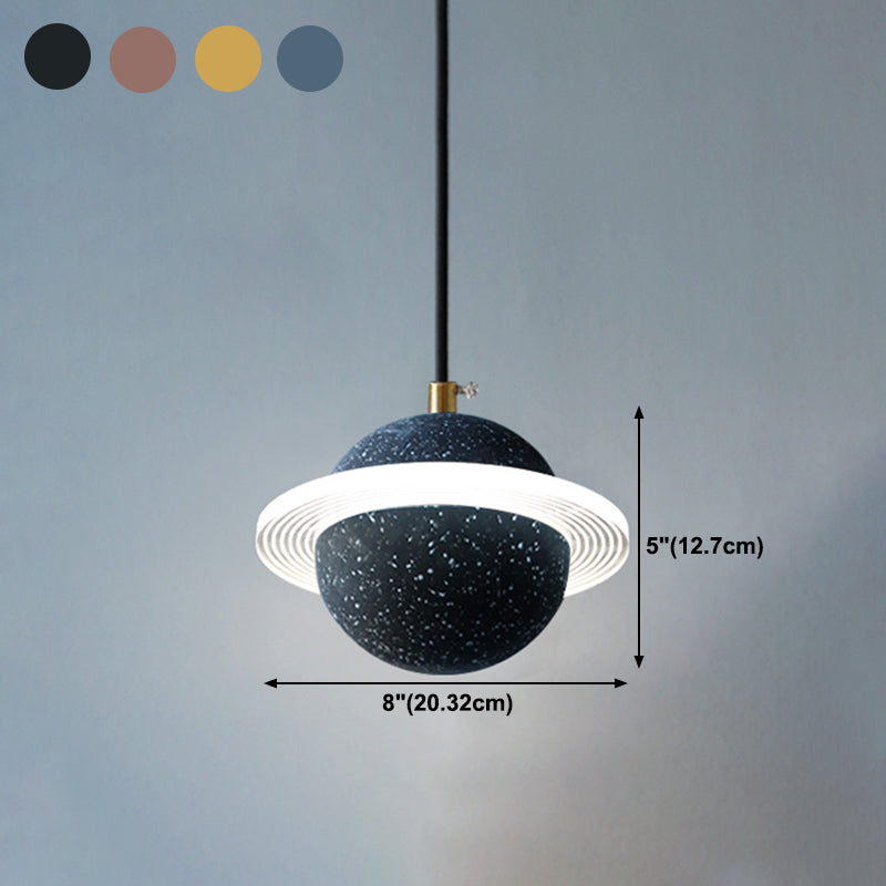 Cement Ball Shape Hanging Light Modern Style Hanging Light Fixtures