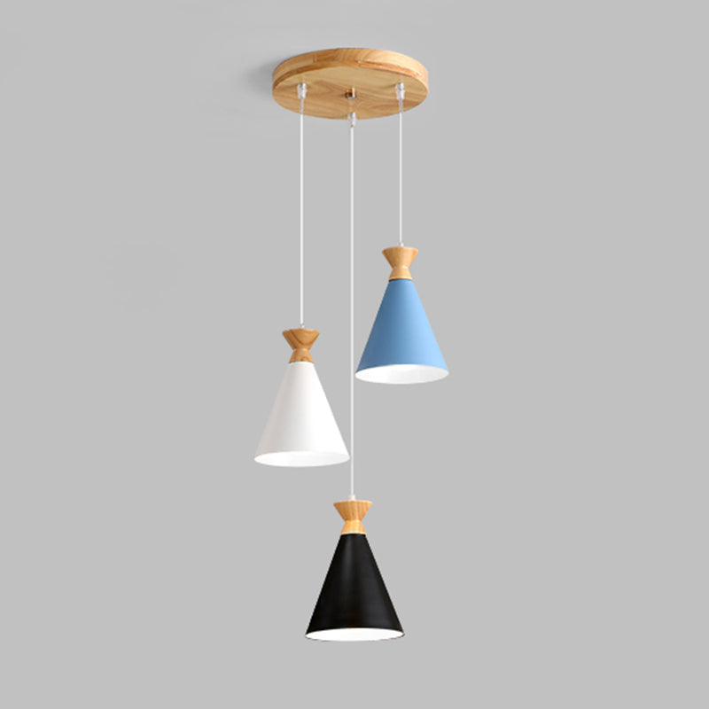 Geometric Shape Metal Hanging Light Nordic Macaron Hanging Light Fixtures