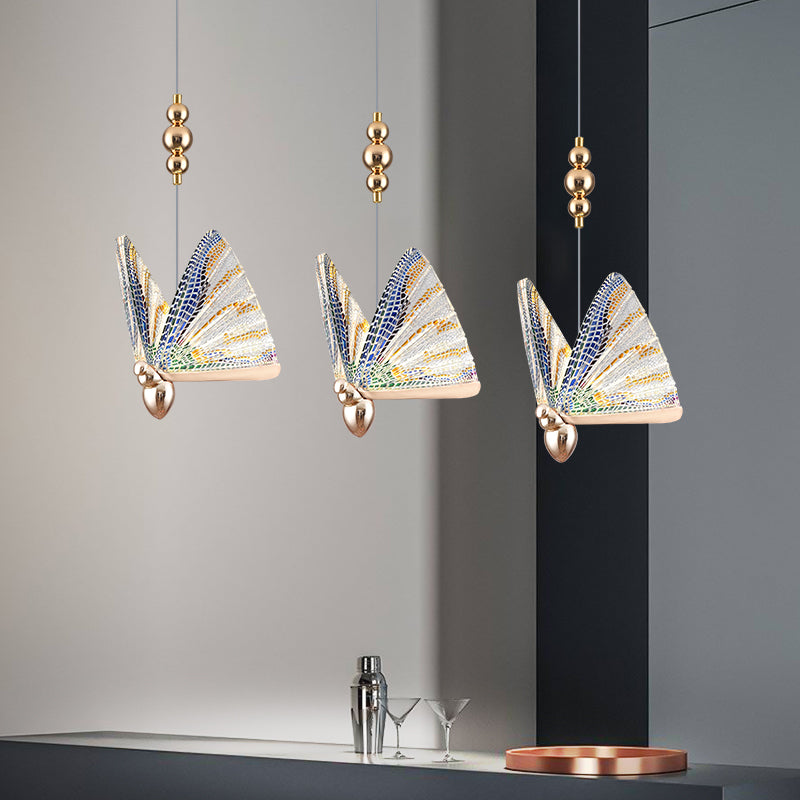 Modern Butterfly Shape Pendant Light Aluminum LED Hanging Pendant for Living Room