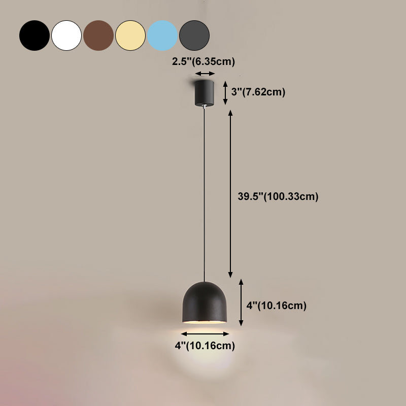 1-Light Nordic Pendant Light Aluminum LED Hanging Pendant for Living Room