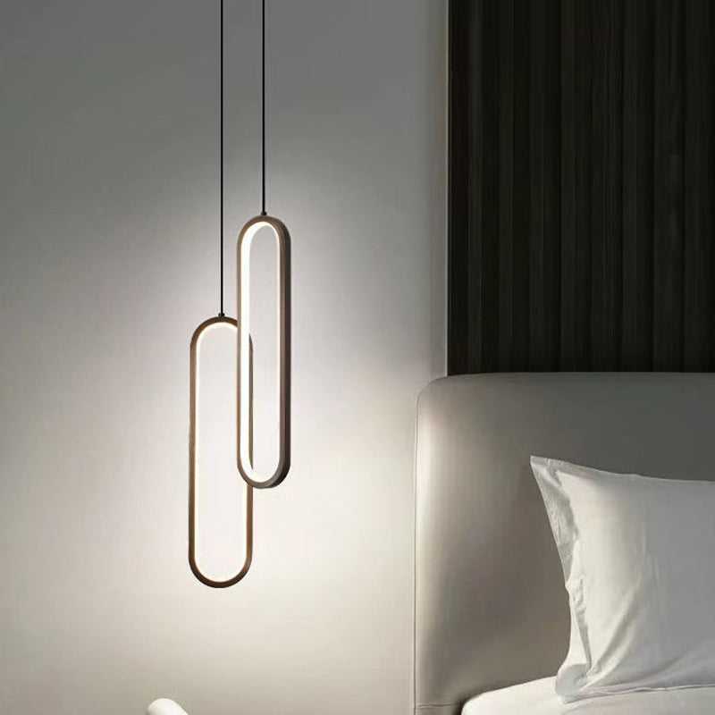 Linear Shape Metal Hanging Ceiling Lights Modern Style Pendant Lights