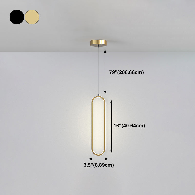 Linear Shape Metal Hanging Ceiling Lights Modern Style Pendant Lights