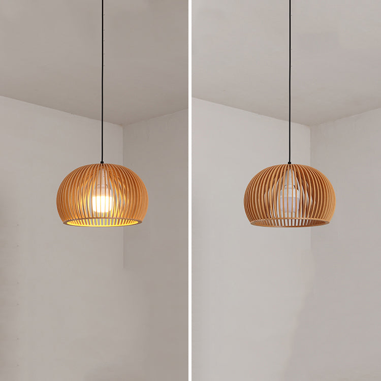 Modern Style Geometric Down Lighting Wood 1 Light Hanging Ceiling Lights