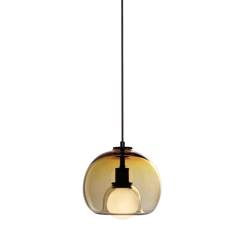 Global Glass Mini Pendant Light Dining Room Modern Ceiling Hanging Lamp