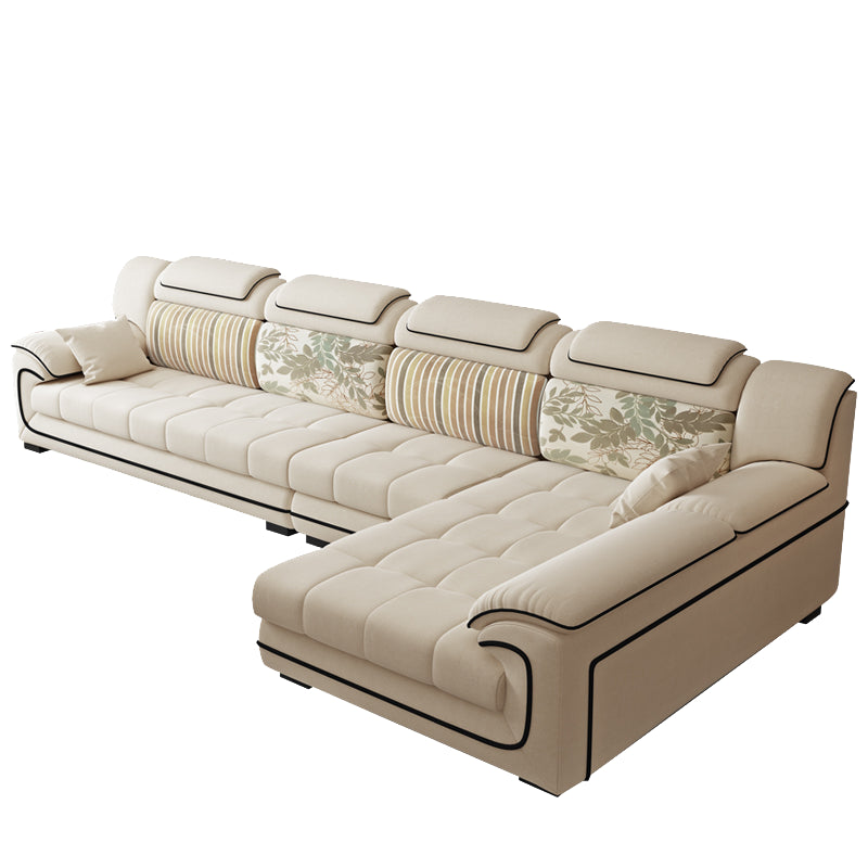 140.94"L x 68.5"W x 33.46"H Pillow Top Arm Sofa and Chaise Cushion Back Sectionals