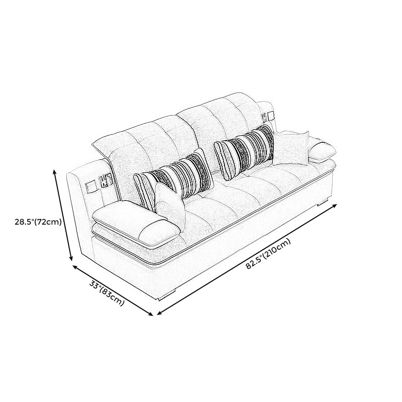 Removable Cushions Pillow Top Arm Sofa/Sectional with Slipcovered and Storage