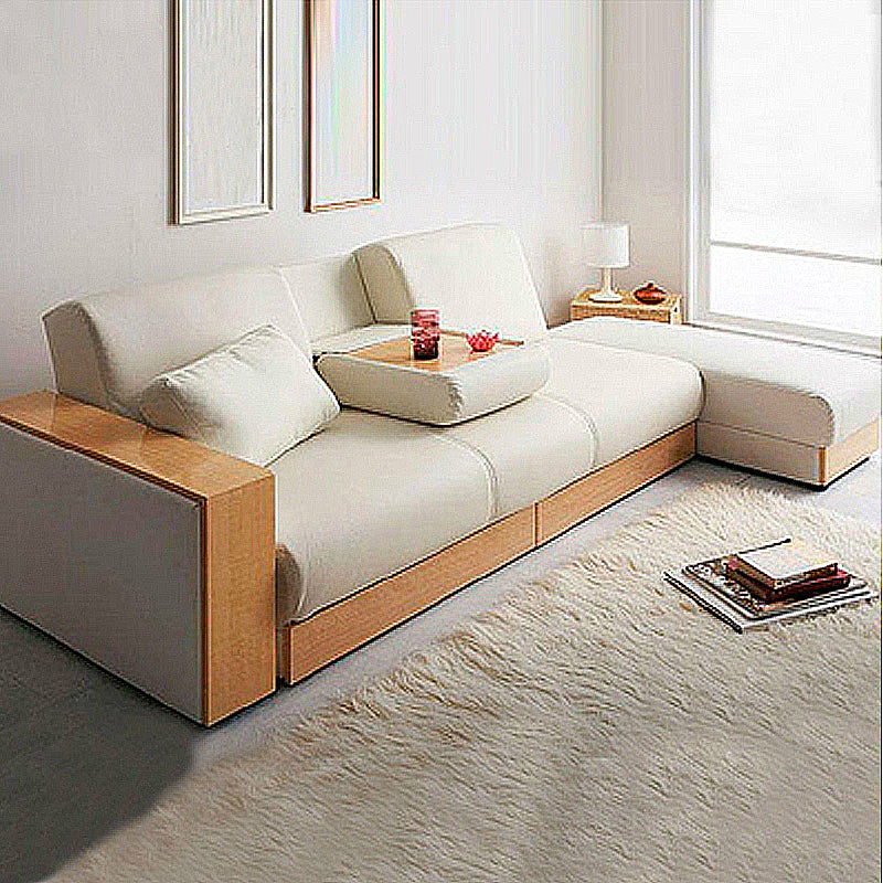 80.7"L √ó 40.16"W √ó 27.95"H One Arm Sectional Slipcovered Sofa with Storage