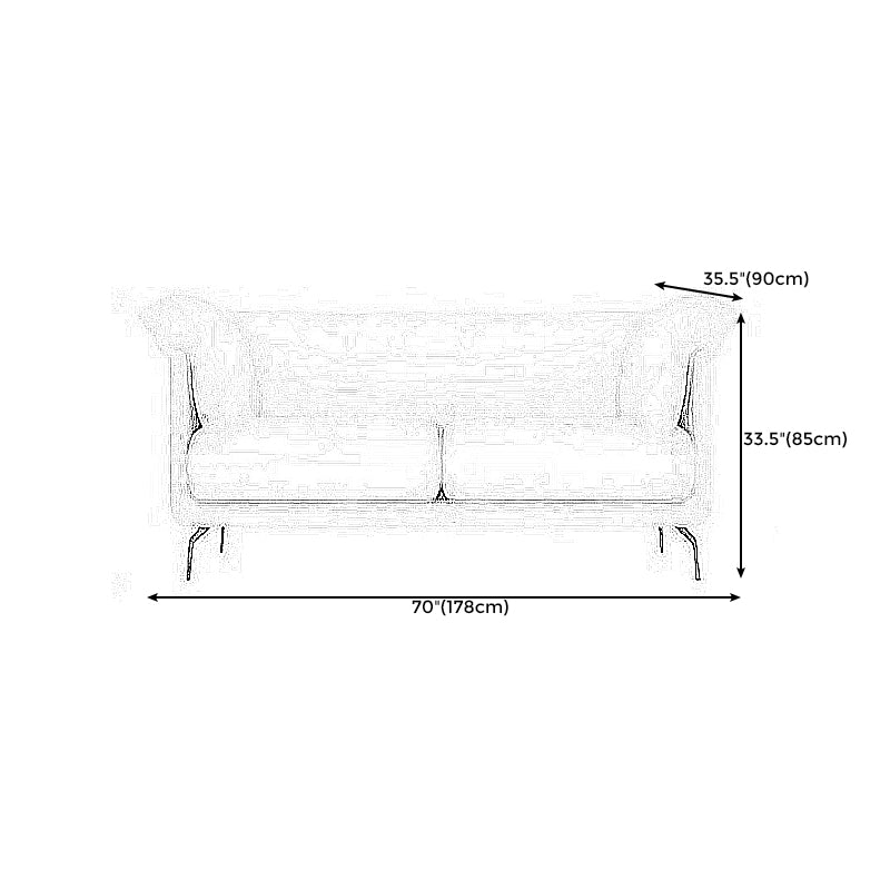 Pillow Top Arm Sectionals 33.46"High Removable Cushion Sofa for Living Room, Beige