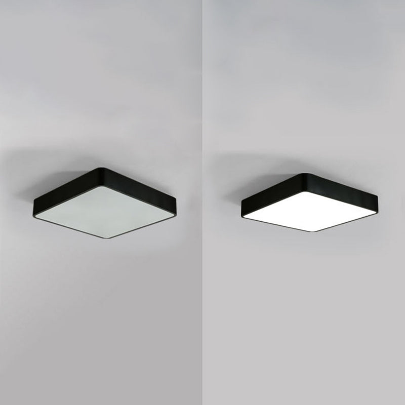 Square Shape LED Ceiling Lamp Modern Aluminium1 Light Flush Mount for Office