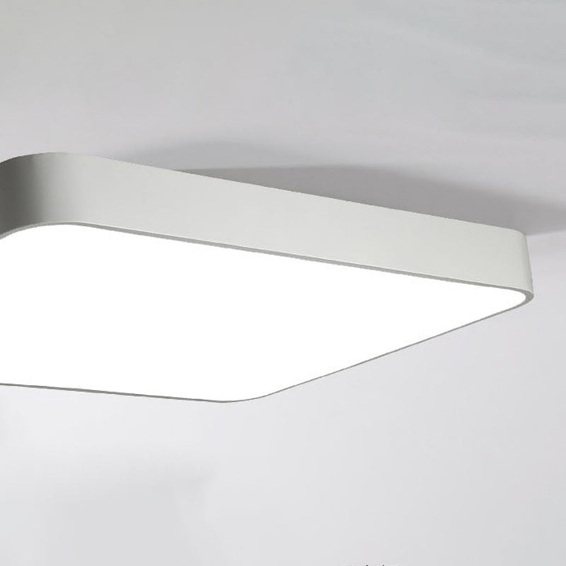 Square Shape LED Ceiling Lamp Modern Aluminium1 Light Flush Mount for Office