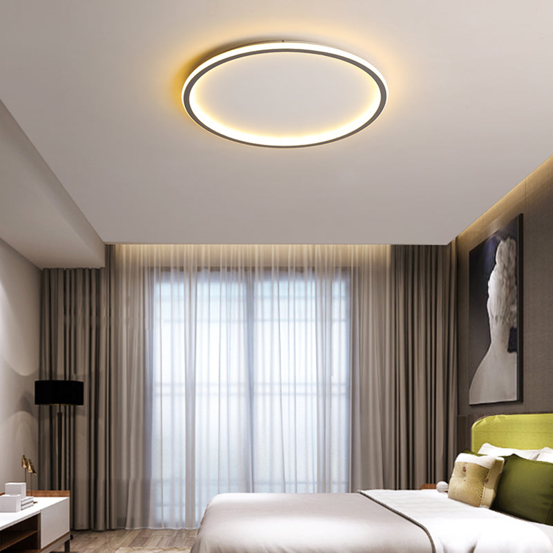 Aluminum Circular Ceiling Mount Light Fixture Simple LED Ceiling Fixture