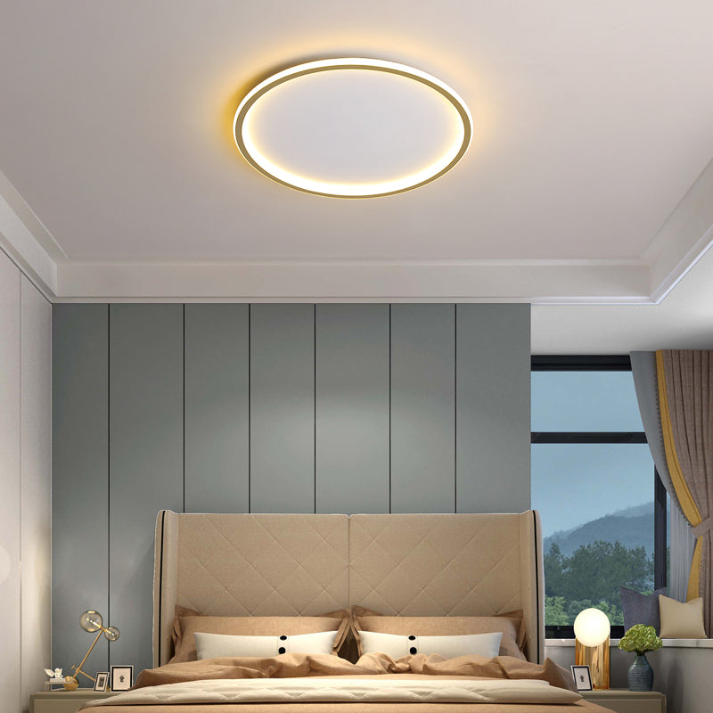 Aluminum Circular Ceiling Mount Light Fixture Simple LED Ceiling Fixture