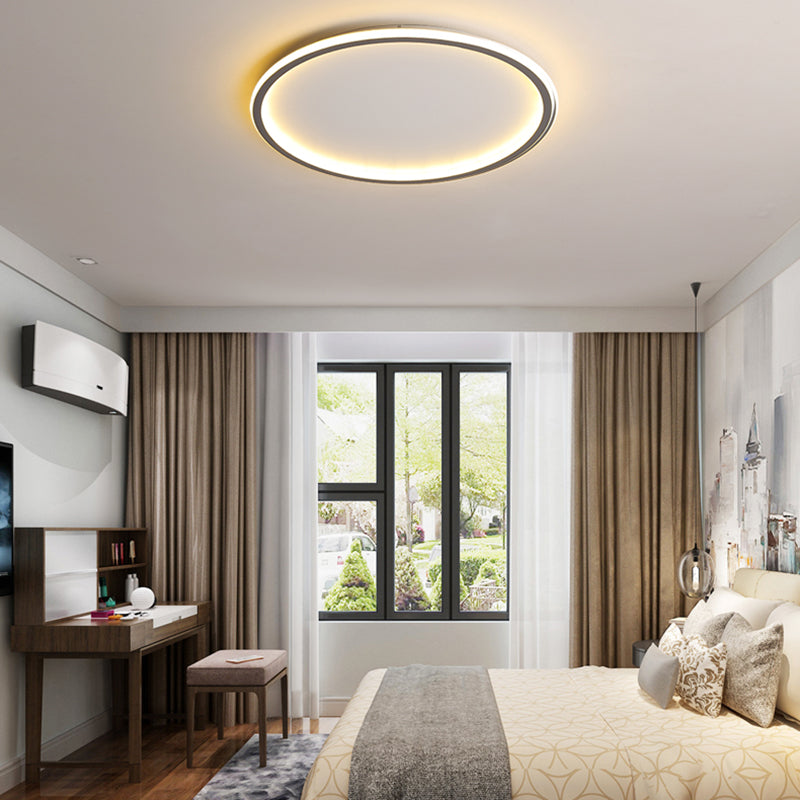 Aluminum Circular Ceiling Mount Light Fixture Simple LED Ceiling Fixture