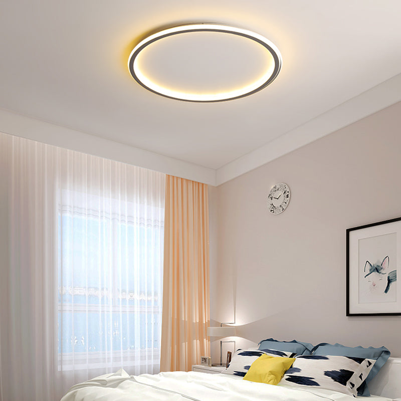 Aluminum Circular Ceiling Mount Light Fixture Simple LED Ceiling Fixture