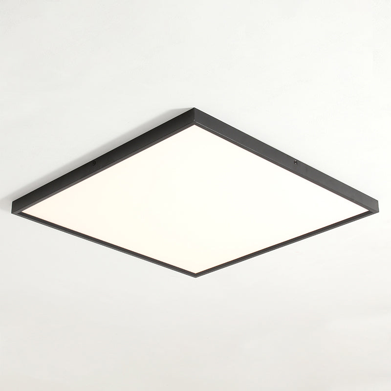 Square Shape LED Ceiling Lamp Modern Aluminium 1 Light Flush Mount for Conference Room