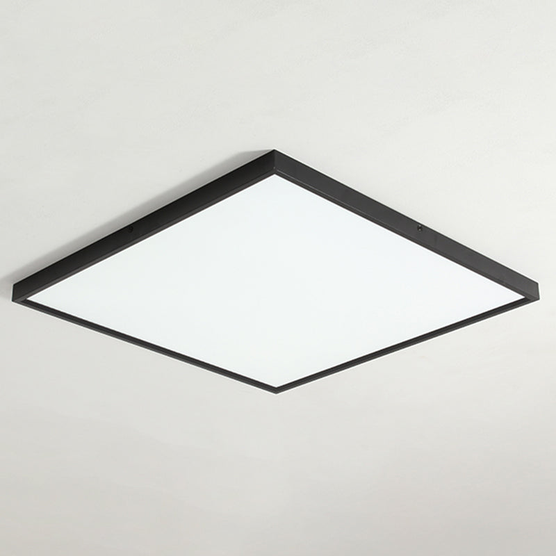 Square Shape LED Ceiling Lamp Modern Aluminium 1 Light Flush Mount for Conference Room