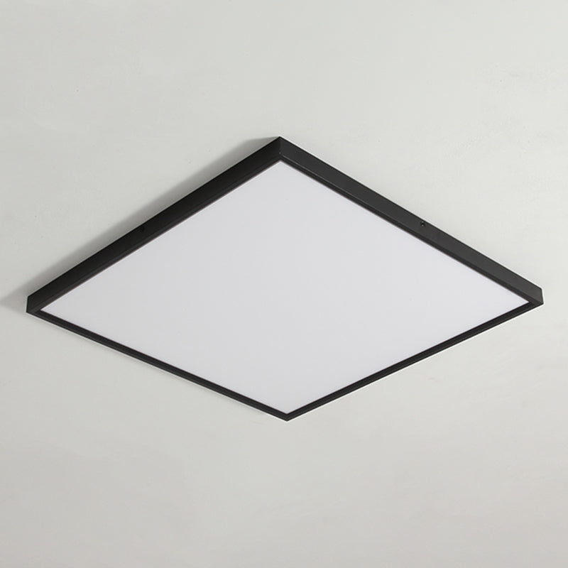 Square Shape LED Ceiling Lamp Modern Aluminium 1 Light Flush Mount for Conference Room