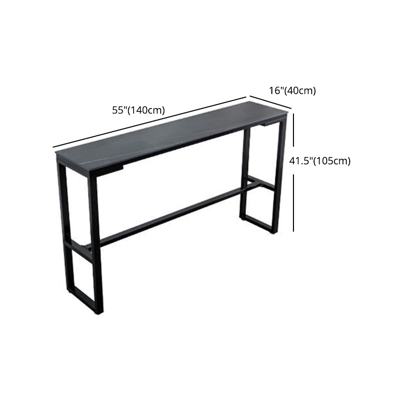 Contemporary Style Dining Sintered Stone Table Rectangle Bar Counter Table for Home