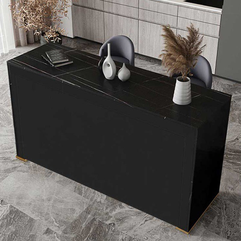 Contemporary Dining Sintered Stone Table Rectangle Bar Counter Table for Home