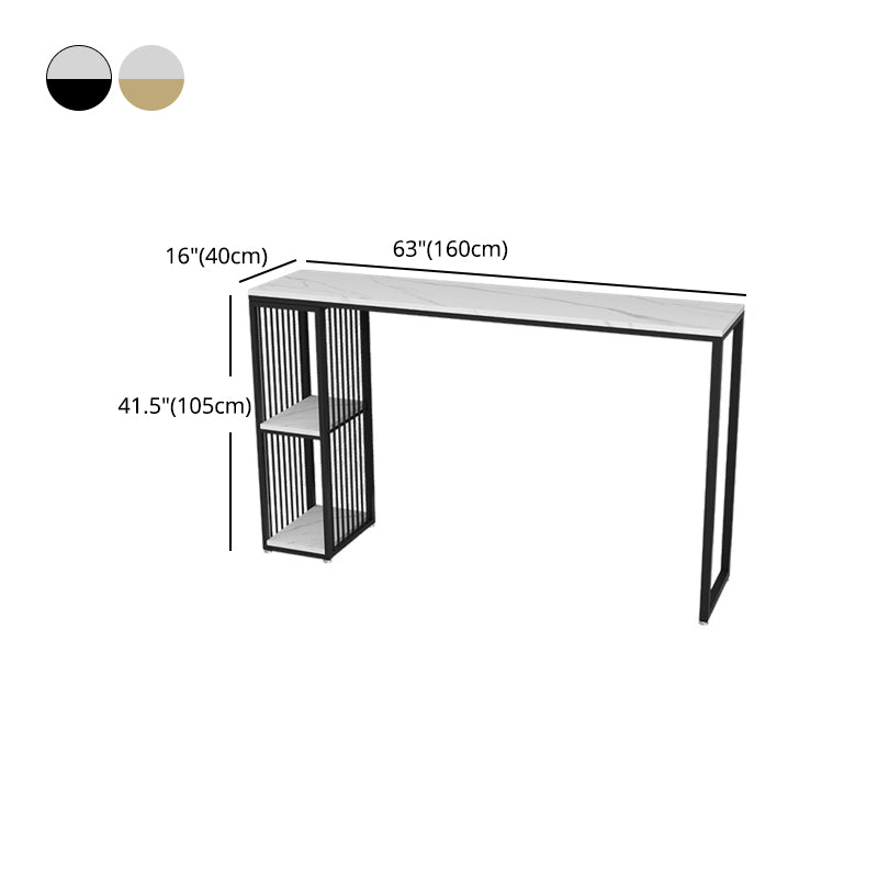 Contemporary Sintered Stone Table Rectangle Bar Counter Table for Home