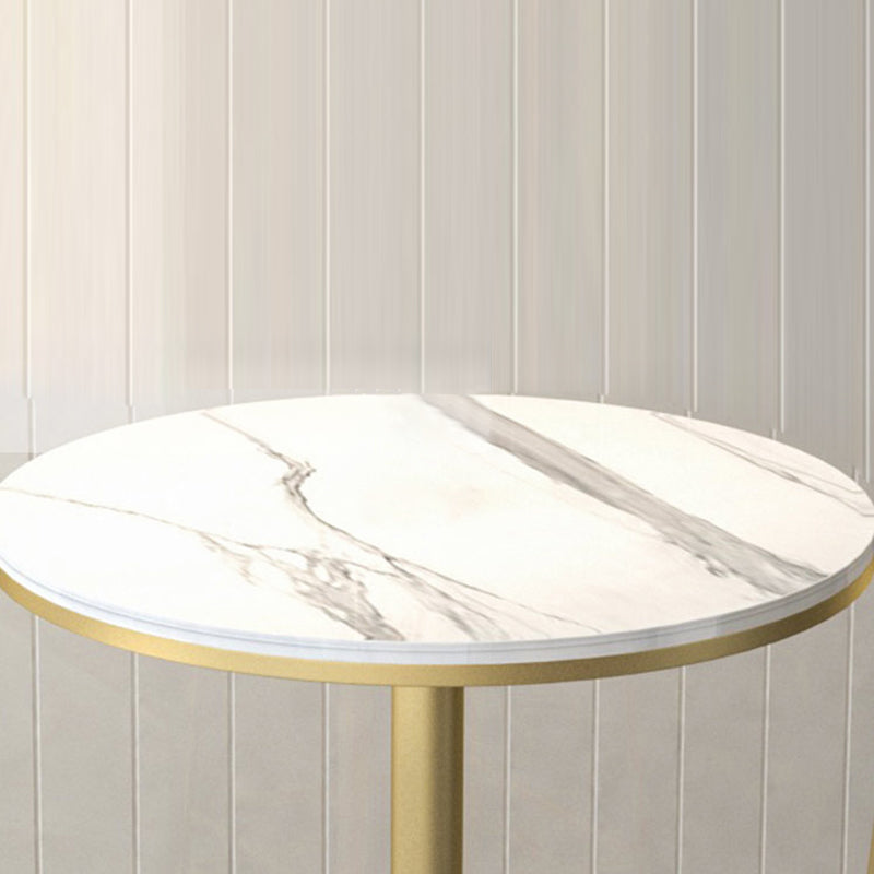 Stone Bar Dining Table Modern Round Bar Table with Pedestal Base for Dining Room