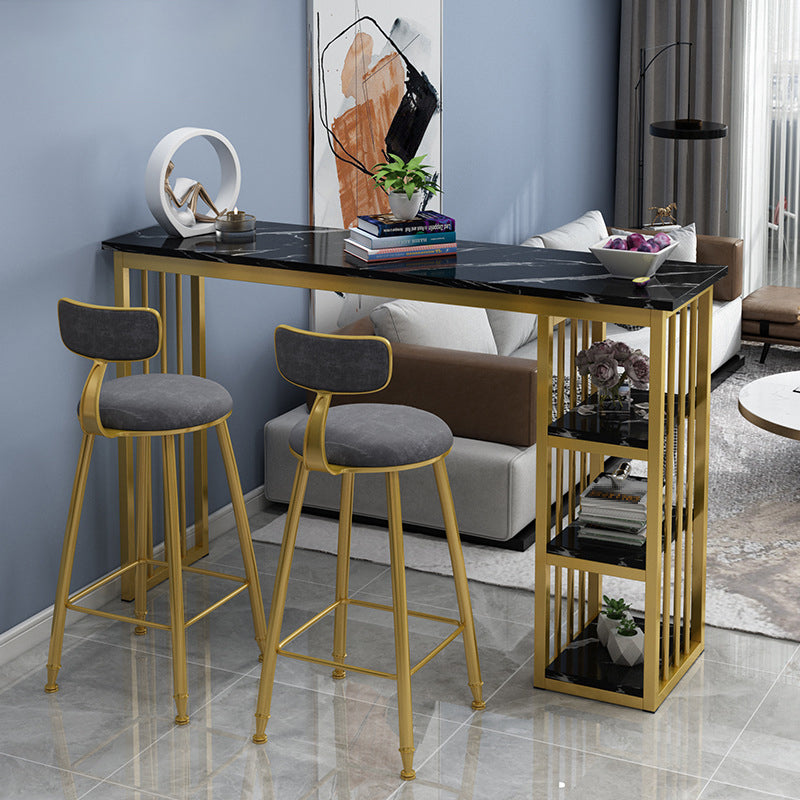 Rectangle Bar Dining Table Modern Bar Counter Table with Sled Base