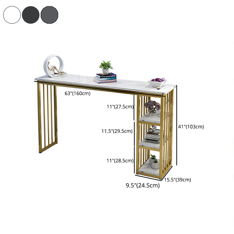 Rectangle Bar Dining Table Modern Bar Counter Table with Sled Base