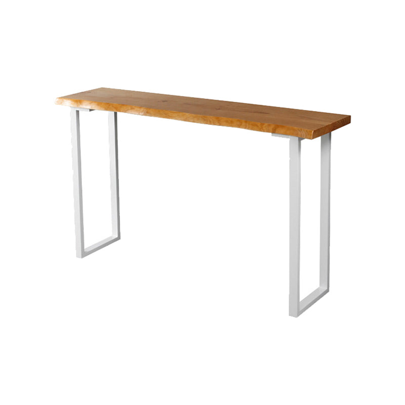 Rectangle Bar Dining Table Contemporary Bar Table with White Sled Base