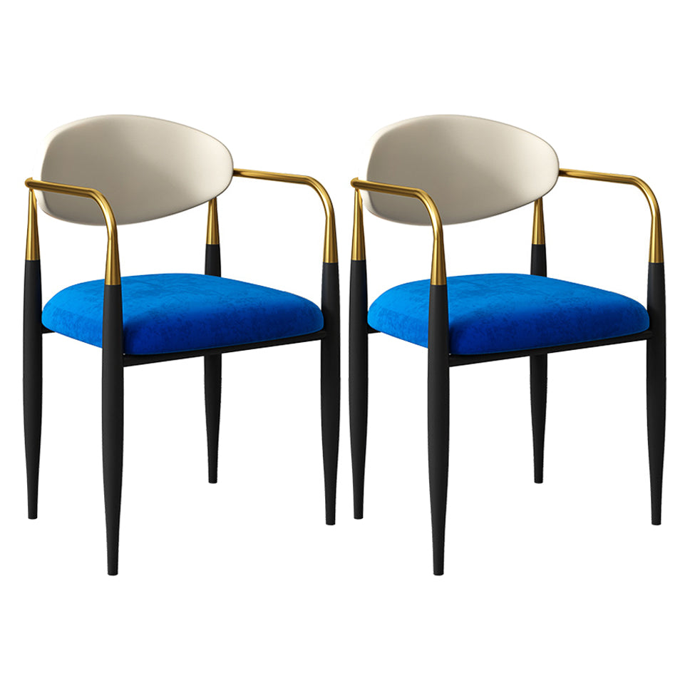 Minimalist Arm Open Back Side Chairs Upholstered Side Chairs