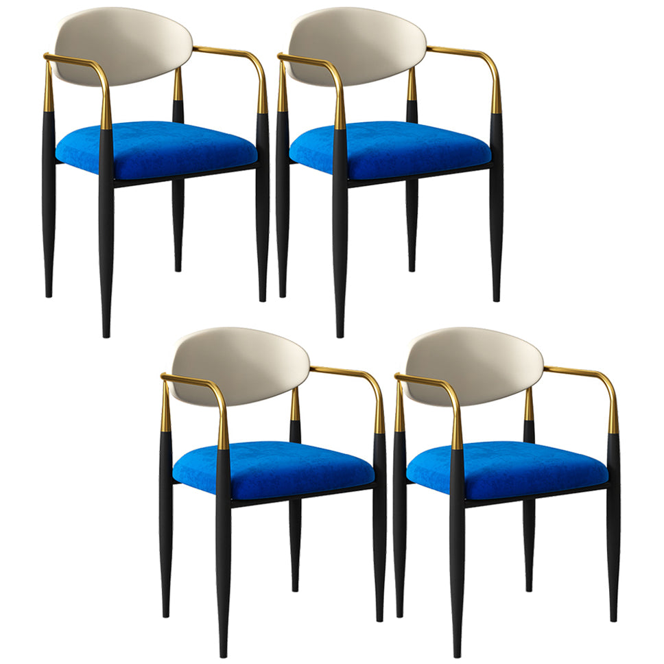 Minimalist Arm Open Back Side Chairs Upholstered Side Chairs