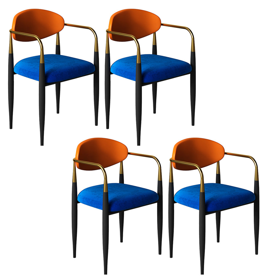 Minimalist Arm Open Back Side Chairs Upholstered Side Chairs