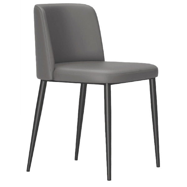 Minimalist Upholstered Armless Dining Chairs Solid Back Chairs