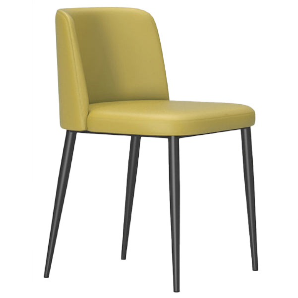 Minimalist Upholstered Armless Dining Chairs Solid Back Chairs