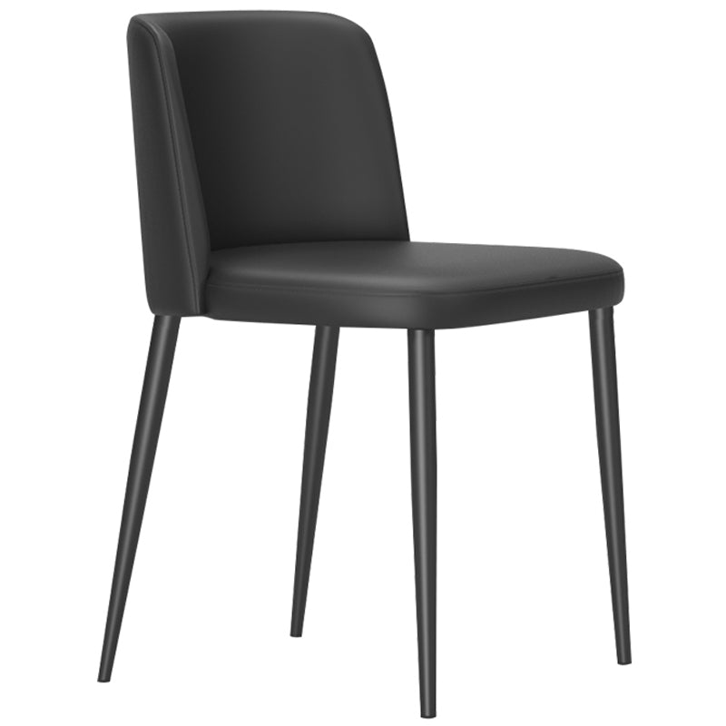 Minimalist Upholstered Armless Dining Chairs Solid Back Chairs