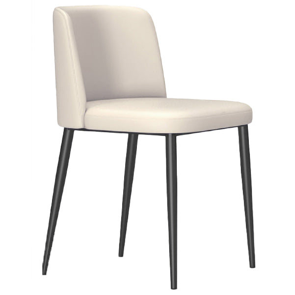 Minimalist Upholstered Armless Dining Chairs Solid Back Chairs