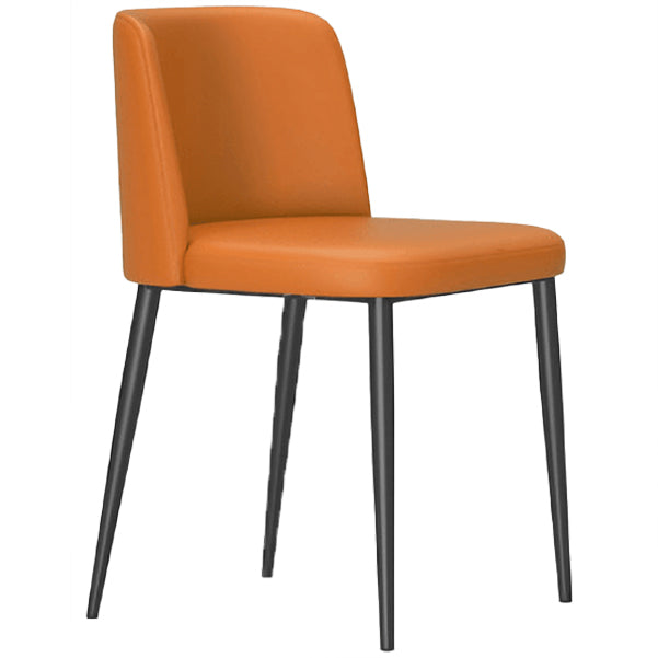 Minimalist Upholstered Armless Dining Chairs Solid Back Chairs